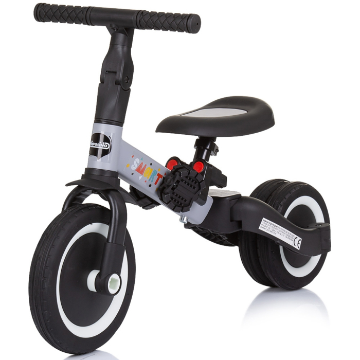 Tricicleta si bicicleta Chipolino Smarty 2 in 1 grey [4]