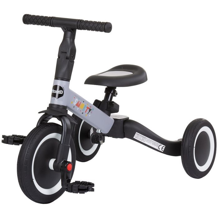 Tricicleta si bicicleta Chipolino Smarty 2 in 1 grey [1]