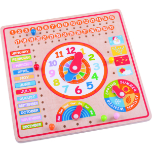 Jucarii din lemn - BigJigs Calendar luni, zile, data si ora