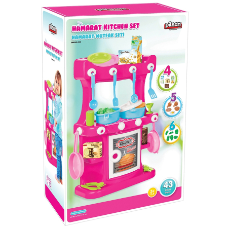 Bucatarie Pilsan Hamarat Kitchen Set pink [1]