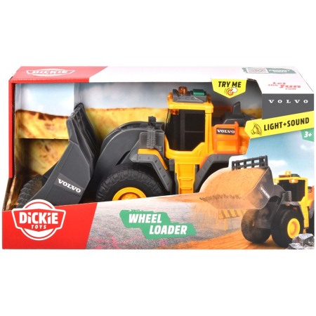 Buldozer Dickie Toys Volvo Wheel Loader 23 cm cu lumini si sunete [8]