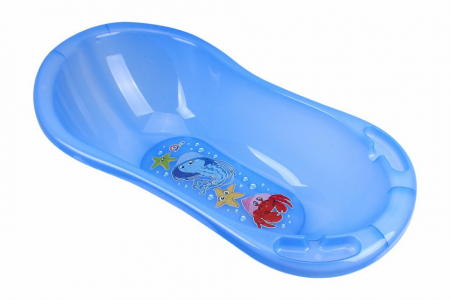  Cadite copii - Cadita baby pentru baie cu autocolant TechnoK, albastru