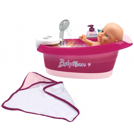 Papusi si Accesorii - Cadita pentru papusa Smoby Baby Nurse Baleno Bath