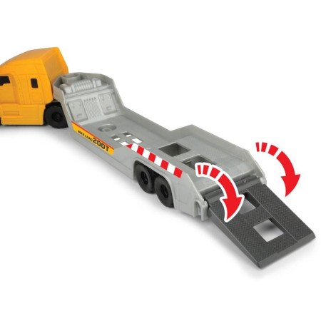 Camion Dickie Toys Mack Volvo Micro Builder cu remorca, buldozer si camion basculant [1]
