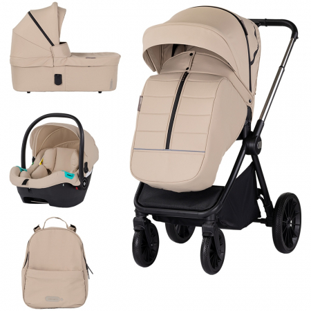 Carucioare 3 in 1 - Carucior Chipolino Encanto 3 in 1 tiramisu
