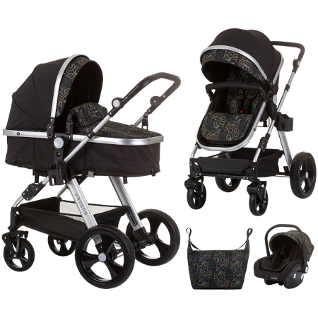 Carucioare copii - Carucior Chipolino Havana 3 in 1 obsidian leaves