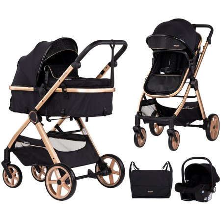 Carucioare 3 in 1 - Carucior Chipolino Vista 3 in 1 blackberry