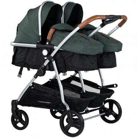 Carucioare gemeni - Carucior gemeni Chipolino Duo Smart 2 in 1 basil