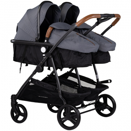 Carucioare gemeni - Carucior gemeni Chipolino Duo Smart 2 in 1 cloud