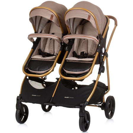 Carucior gemeni Chipolino Duo Smart 2 in 1 golden beige [5]