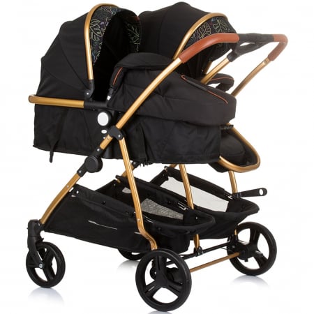 Carucior gemeni Chipolino Duo Smart 2 in 1 obsidian leaves [1]