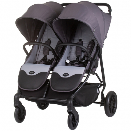Carucioare gemeni - Carucior gemeni Chipolino Top Stars anthracite