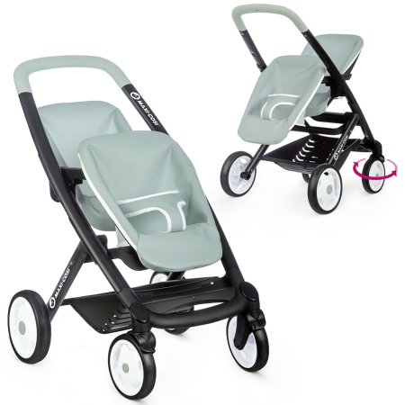 Carucior pentru papusi Smoby Maxi Cosi Twin albastru [1]