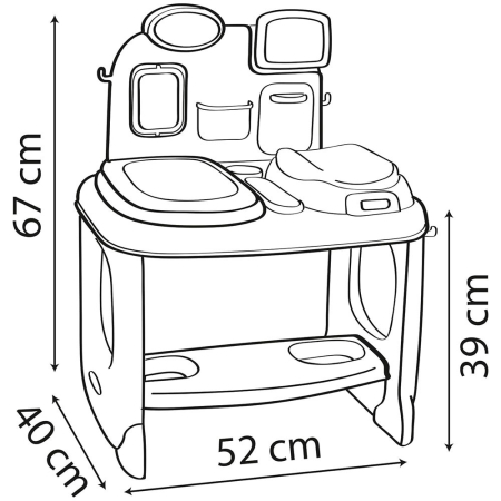 Centru de ingrijire pentru papusi Smoby Baby Care Center albastru cu accesorii [1]