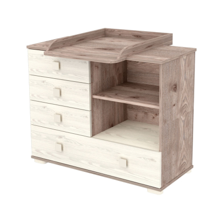 Mobilier copii - Comoda de infasat Hubners Sofia 107 cm crem nisip