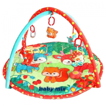 Jucarii bebelusi - Covor cu activitate Baby Mix, cerbul si prietenii