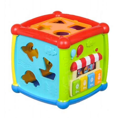 Jucarii bebelusi - Cub educational - interactiv cu sunete, Baby Mix