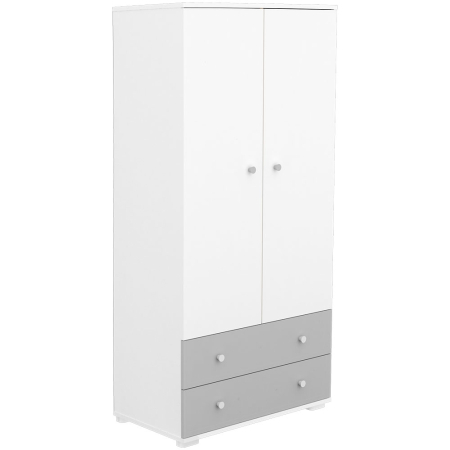 Dulap cu 2 usi si 2 sertare Hubners Patrik alb grafit [1]