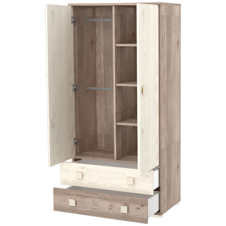 Dulap cu 2 usi si 2 sertare Hubners Sofia crem nisip [2]