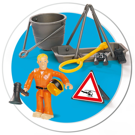 Elicopter electric Simba Fireman Sam Wallaby cu figurina Tom [1]