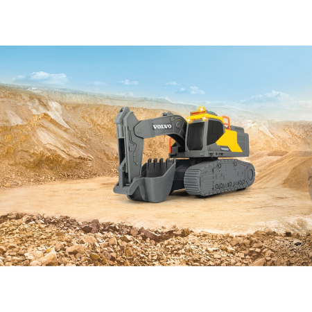 Excavator Dickie Toys Volvo Tracked Excavator 23 cm cu lumini si sunete [4]