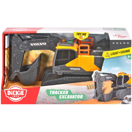 Excavator Dickie Toys Volvo Tracked Excavator 23 cm cu lumini si sunete [8]