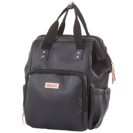 Carucioare copii - Gentuta de infasat Chipolino black leather