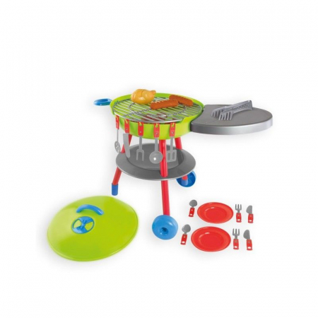 Jucarii de rol - Grill Barbecue de jucarie Mochtoys, cu blat de lucru