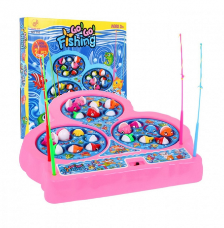 JOCURI SI PUZZLE  - Joc distractiv de pescuit Go! Go! Fishing, roz