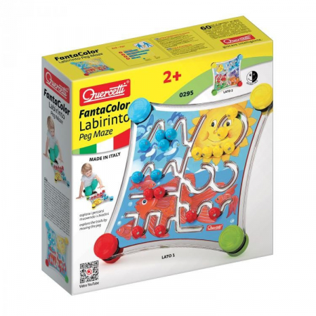 JOCURI SI PUZZLE  - Joc labirint cu 2 fete Fanta Color Labirinto, Quercetti