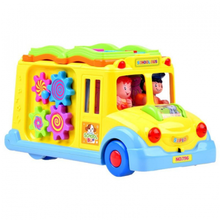 JOCURI SI PUZZLE  - Jucarie interactiva autobuz multifunctional Hola, cu sunete si lumini
