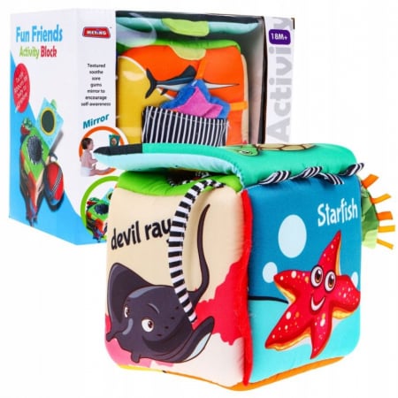  Jucarii interactive bebelusi - Jucarie interactiva bebe, cub senzorial Lumea Marii, din plus, Fun Friends