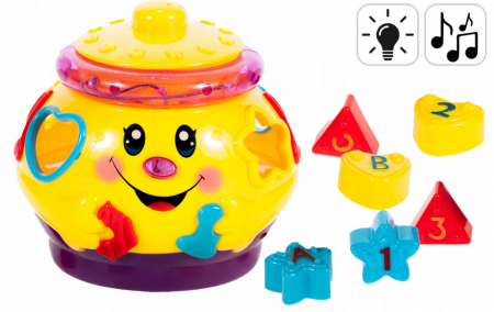 JOCURI SI PUZZLE  - Jucarie interactiva cu melodii, sortator de forme, MalPlay