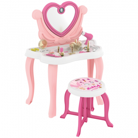 Bijuterii si accesorii fetite - Jucarie Pilsan Masuta de machiaj Hearth pink