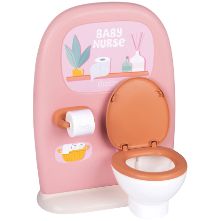 Papusi si Accesorii - Jucarie Smoby Baby Nurse Toilets cu 2 accesorii