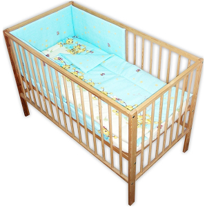 Lenjerii patut - Lenjerie patut Hubners Albinute 4 piese albastru