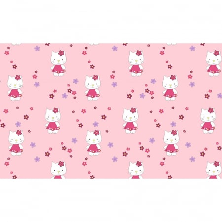 Lenjerie patut Hubners Kitty Floricele 4 piese roz [1]