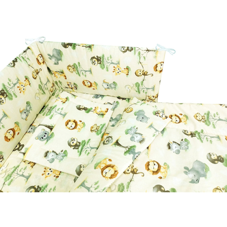 Lenjerie patut Hubners Maimutica 4 piese crem [1]