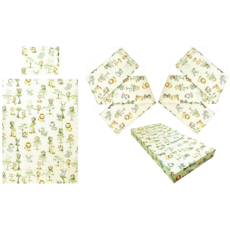 Lenjerii patut - Lenjerie patut Hubners Maimutica 5 piese crem