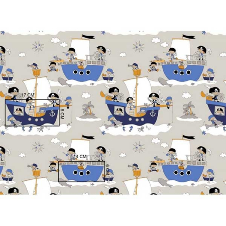 Lenjerie patut Hubners Pirati 5 piese [1]