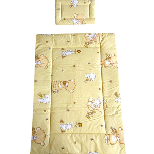 Lenjerie patut Hubners Ursulet cu Iepuras 4 piese crem [2]