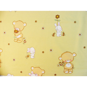 Lenjerie patut Hubners Ursulet cu Iepuras 4 piese crem [1]