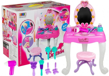 Jucarii de rol - Masa de machiaj cu accesorii, roz