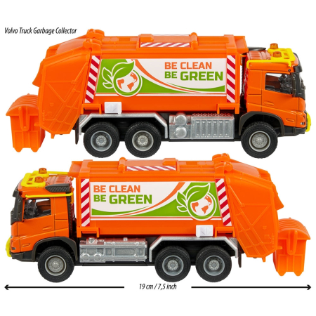 Masina de gunoi Majorette Volvo Garbge Collector cu tomberon [3]