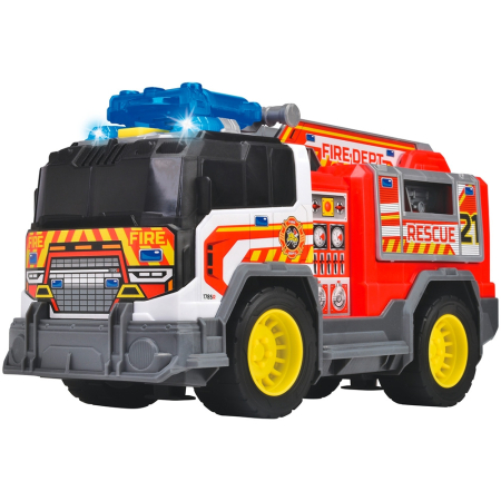 Masinute si Piste masinute - Masina de pompieri Dickie Toys Fire Rescue Unit 30 cm cu lumini si sunete