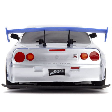 Masina Jada Toys Fast and Furious Nissan Skyline GTR Drift cu anvelope si telecomanda [4]