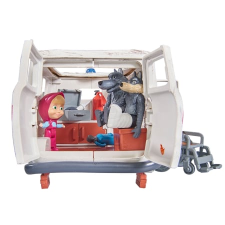Masina Simba Masha and the Bear Ambulance cu accesorii [3]