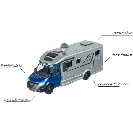 Masinuta Majorette Hymer B-Class Camper cu lumini si sunete [3]