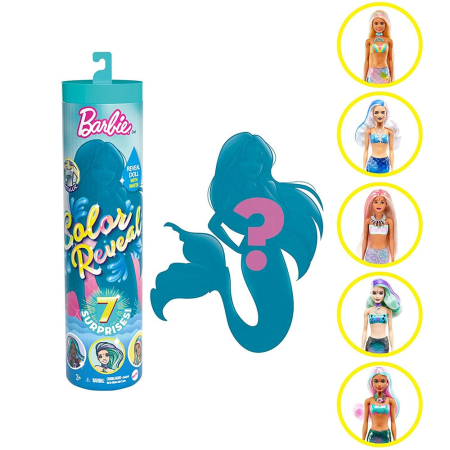 Papusa Barbie by Mattel Color Reveal Wave Sirena surpriza [0]