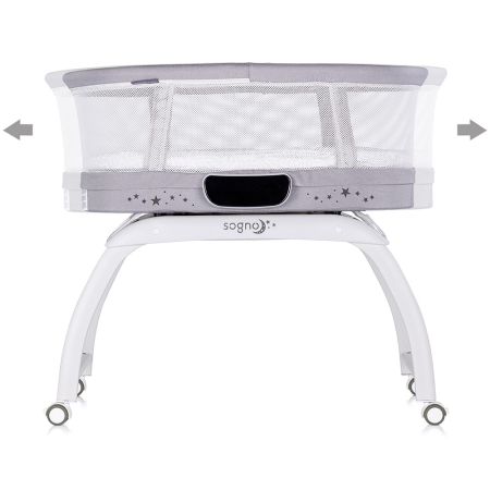 Patut cu leganare si cantar integrat Chipolino Sogno 2 in 1 grey [2]